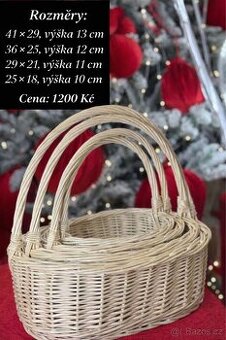 Sada proutěných  košíku