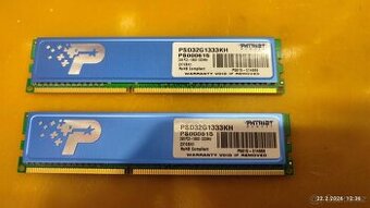 💾 RAM paměti PATRIOT DDR – 2×1GB KIT ✅ plně funkční