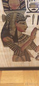 Obrazy malované na papyrus zarámované