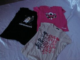 3 x tričko černé ,růžové Primátor a béžové vel.XS,