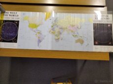 Veliký plagát plakát Mapa světa a oblohy - 1