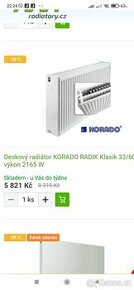 Nové radiátory 33x600x900