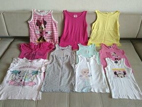 Dívčí oblečení velikost 128 (tílka, trička krátký rukáv)