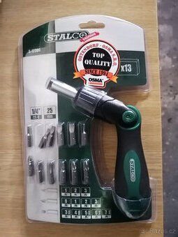 Ráčnový šroubovák STALCO S-12403 - sada 13 ks