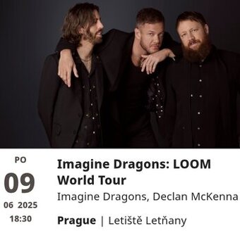 /STÁNÍ/ IMAGINE DRAGONS 9.6.2025 Praha Letňany.