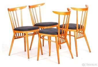 Stylové designové retro židle, bvúroba 1970, 4 klusy.