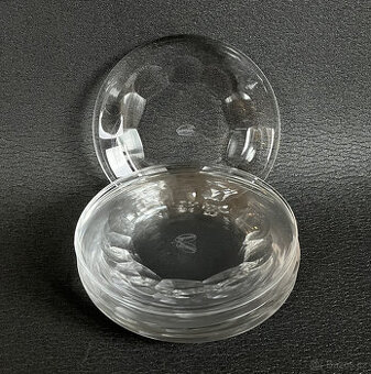 Moser 6x křišťálový talířek 16 cm, papežský brus