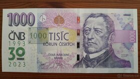 Výroční 1000 Kč bankovka s číslem 1959