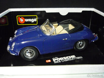 Porsche 356 B Cabrio modré Bburago 1/18
