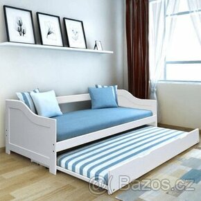 Multifunkční postel s přistýlkou. Zdarma matrace. Bílá