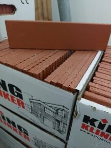 Obkladové fasádní pásky Klinker - červené -  28 m2 nové