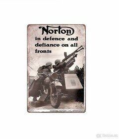 plechová cedule - Norton - V obraně a vzdoru ......