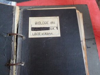 Libor Vojkůvka-malířův školní sešit biologie ze 6. A (1959)