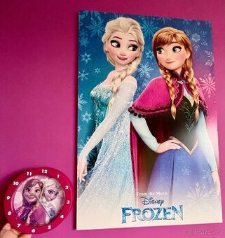 Obraz Anna a Elsa 90x60cm+hodiny Anna a Esla