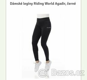 Černé leginy Riding World - velikost S (spíše M)