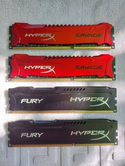 32GB DDR3 HYPERX 1600Mhz (4X8GB)-FURY/SAVAGE