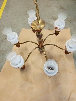 Mosazný lustr – 6 ramen