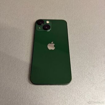 iPhone 13 mini 128GB zelený, pěkný stav, 12 měsíců záruka