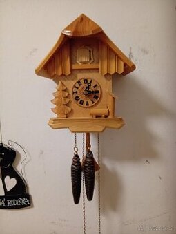 Kukačkové hodiny půlové-August Schwer, ruční výroba