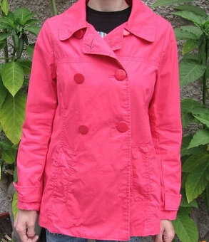 Značkový růžový jarní trenčkot PEPE JEANS (40/L), PC 3900 Kč