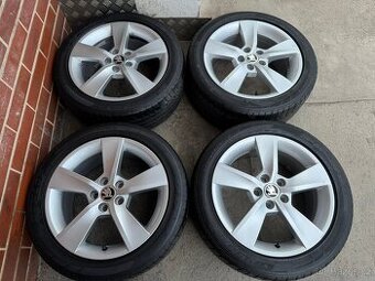 Alu 16" 5x100, škoda "ALORE" letní 75% F3 Rapid