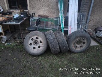 16´´ disk 6x139,7 plech s pneu na dojetí