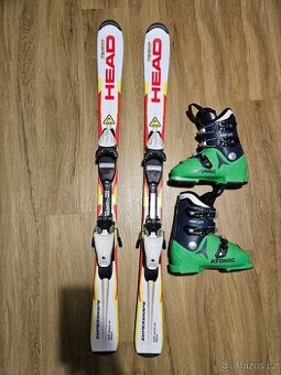 Dětské lyže Head 117 cm a lyžáky Atomic vel. 35