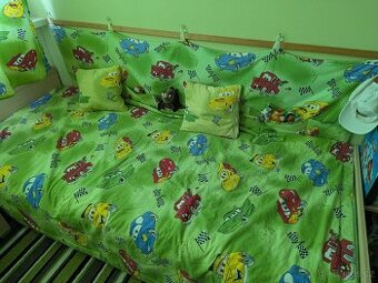 Set zavesy, povleceni, prehoz a kapsar Blesk Mc Queen