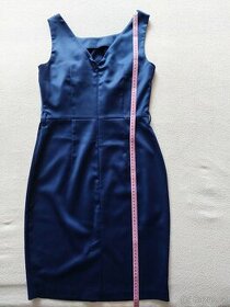 Dámské pouzdrové šaty modré, velikost S - 1