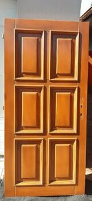 Vchodové dveře dřevěné masiv 90 cm levé - 1