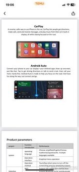 Autorádio bezdrátový CarPlay