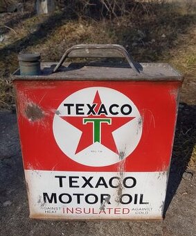 plechovka kanystr TEXACO Shell, Mobiloil, us cars