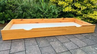 Dřevěný šuplík pod postel s kolečky - 1