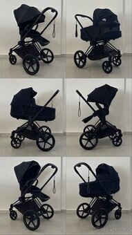 Kočárek Cybex Priam Black Matt & Deep Black