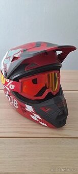 Motokrosová přilba FOX V1 Sayak + brýle - 1