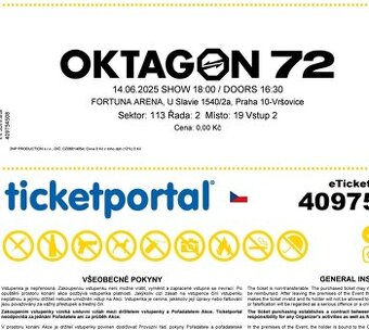 2 vstupenky Oktagon 72