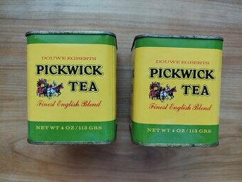 Krásná stará retro plechovka na čaj, plechovky Pickwick