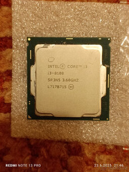 INTEL CORE I3-8100 - 4x 3.6GHZ - SOCKET 1151 8TH GEN