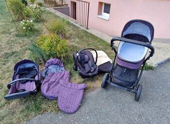 Kočárek ESPIRO heart leaves trojkombinace