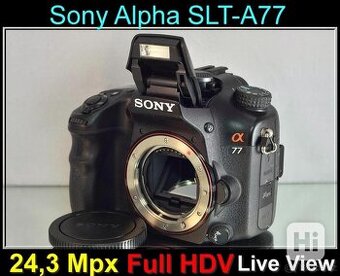 Sony SLT-A77 DSLR24,3MPixFull HDVGPS 98000 Exp