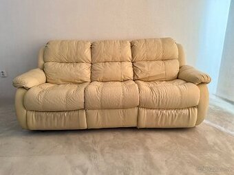 Polohovací, kožená sedací souprava