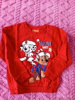 Mikina Tlapková patrola vel 134 červená