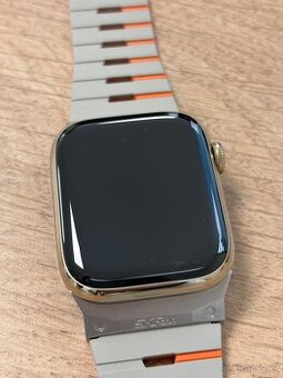 Apple Watch 7 45mm cellular zlaté - Nerezová ocel