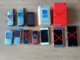 Staré tlačítkové telefony - různé značky - 1
