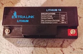LiFePo4 Extralink baterie 12V 18Ah