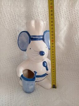 Porcelánová modro bílá myš