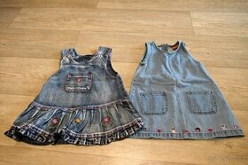 2x džínové šatičky - vel. 86/92 - 1