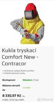 Kukla na pískování contracor comfort