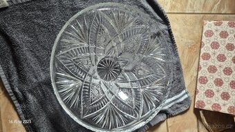 Bohemia Crystal mísa 32 cm – originál ČSSR, ruční brus