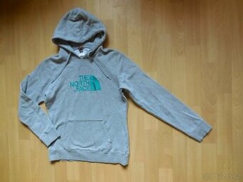 dámská The North Face sv.šedá mikina,kapuce nápis 40/M